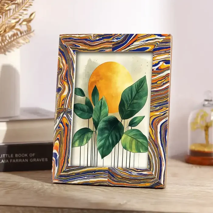 Colorful Paint Splatter Pattern 5×7 Resin Inlay Picture Frame – Wholesale picture frames