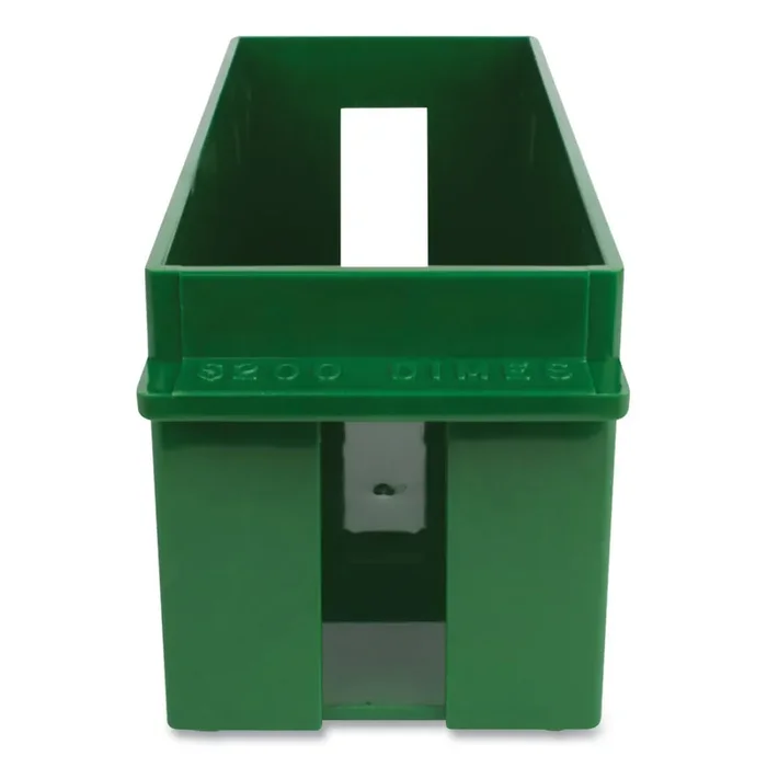 CONTROLTEK® Extra-Capacity Coin Tray, Dimes, 1 Compartment, Denomination And Capacity Etched On Side, 10.5 X 4.75 X 5, Plastic, Green