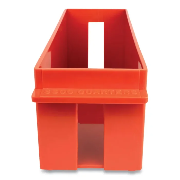 CONTROLTEK® Extra-Capacity Coin Tray, Quarters, 1 Compartment, 11.5 X 3.38 X 3.38, Plastic, Orange