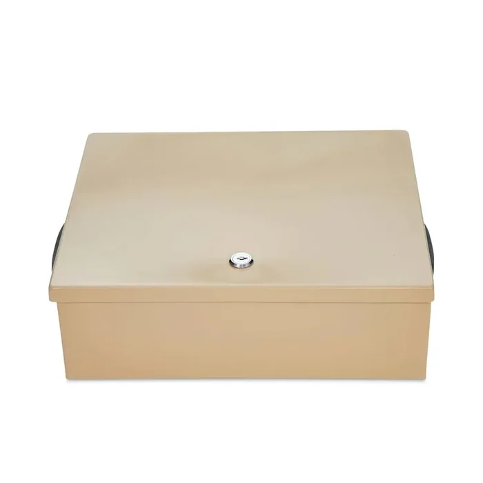 CONTROLTEK® Jumbo Locking Cash Box, 1 Compartment, 14.38 x 11 x 4.13, Sand