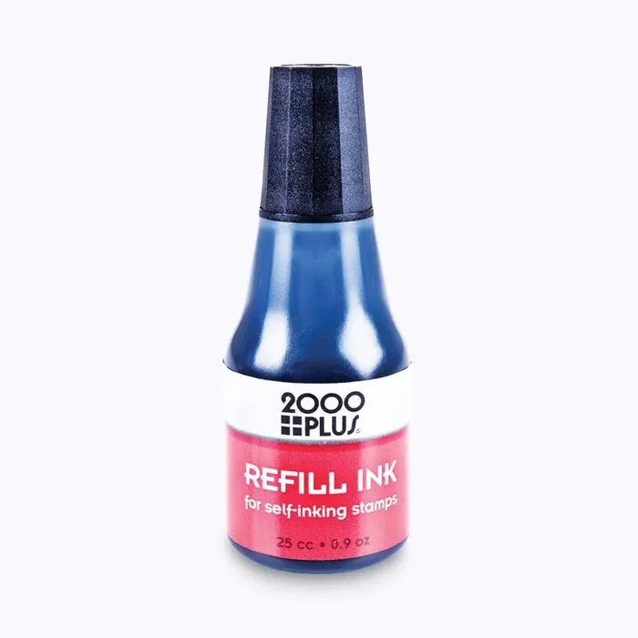 COSCO 2000PLUS® Self-Inking Refill Ink, 0.9 oz. Bottle, Black