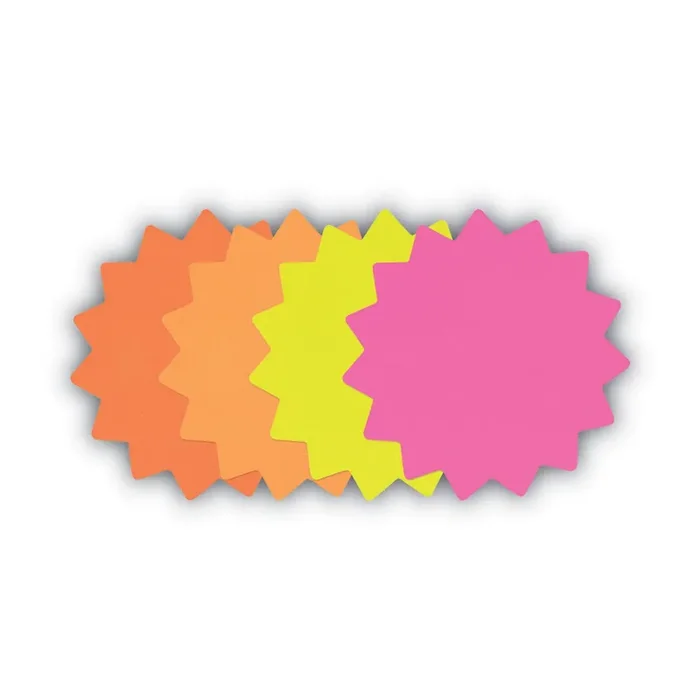 COSCO Die Cut Paper Signs, 4″ Round, Assorted Colors, Pack Of 60 Each