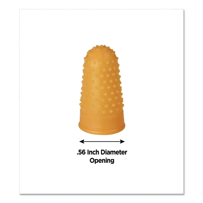 COSCO Fingertip Pads, Size 11, Small, Amber, 12/pack