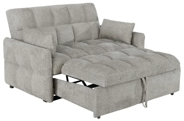 Cotswold Tufted Cushion Sleeper Sofa Bed Light Grey & Dark Grey