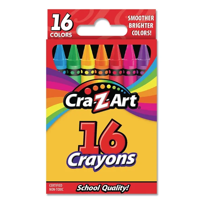 Cra-Z-Art® Crayons, 16 Assorted Colors, 16/set
