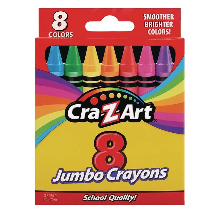 Cra-Z-Art® Jumbo Crayons, 8 Assorted Colors, 8/pack