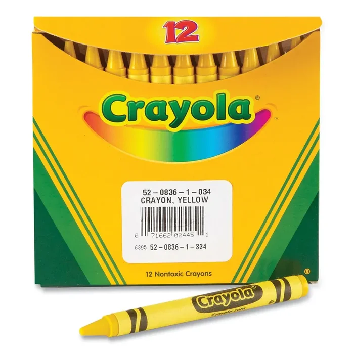 Crayola® Bulk Crayons, Yellow, 12/box