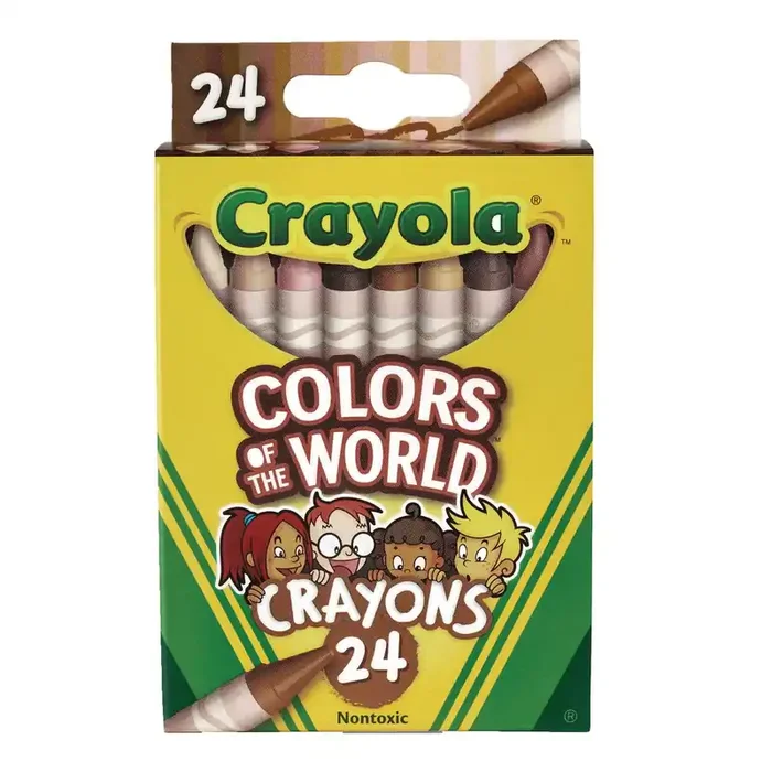 Crayola® Colors of the World Crayons, Assorted, 24/Pack