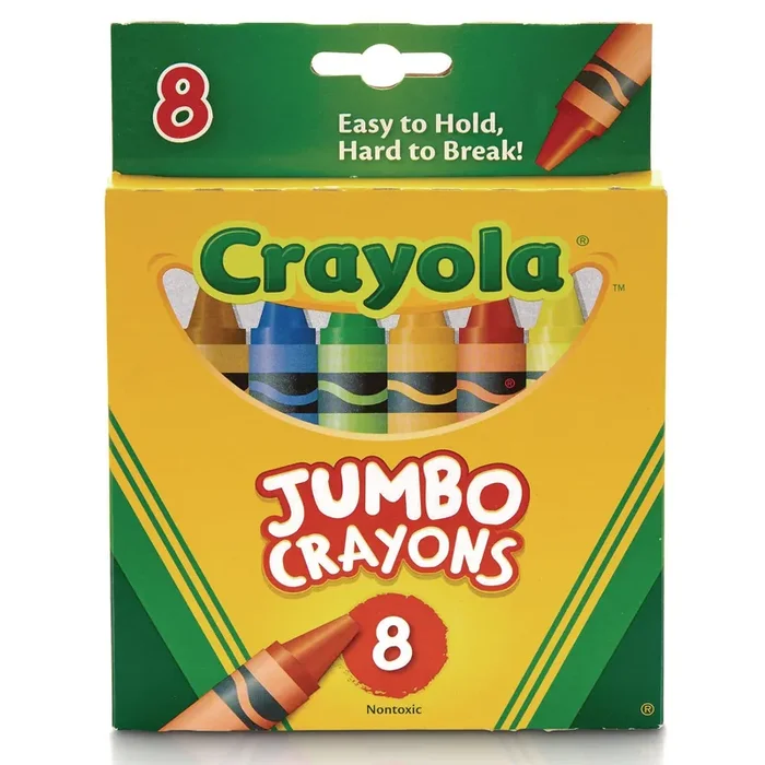 Crayola® Jumbo Crayons, Assorted Colors, 8/Box