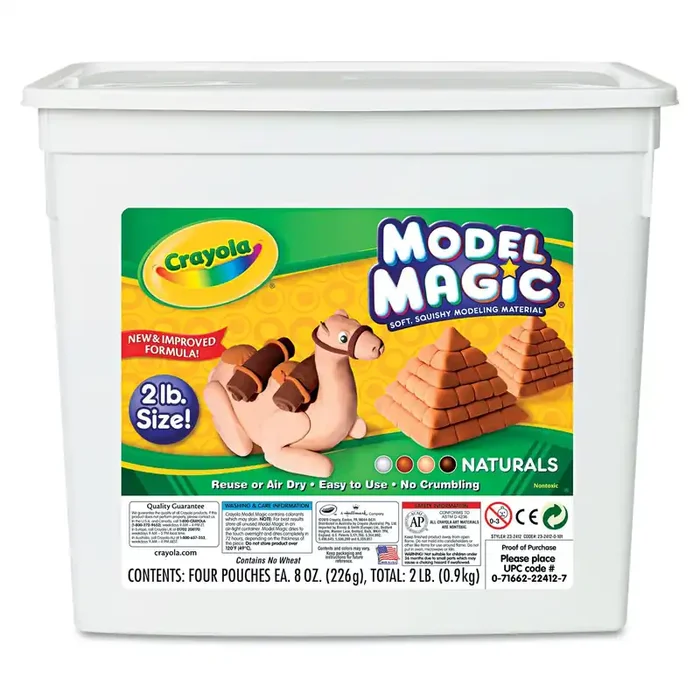 Crayola® Model Magic Modeling Compound, 8 Oz Packs, 4 Packs, Assorted Natural Colors, 2 Lbs