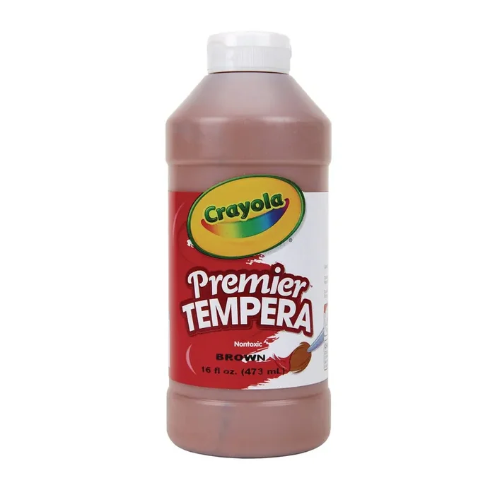 Crayola® Premier Tempera Paint, Brown, 16 Oz Bottle