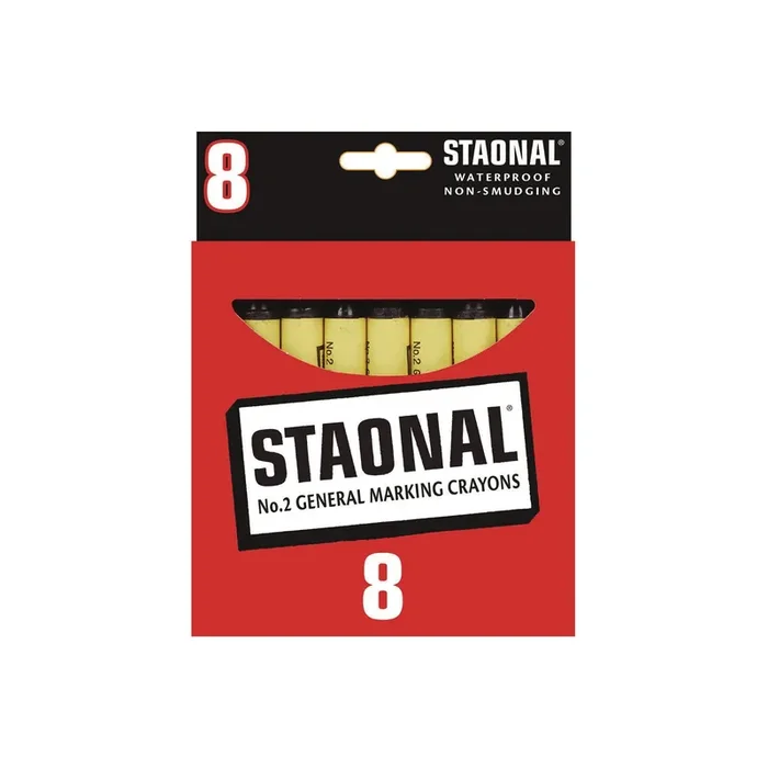 Crayola® Staonal Marking Crayons, Black, 8/box