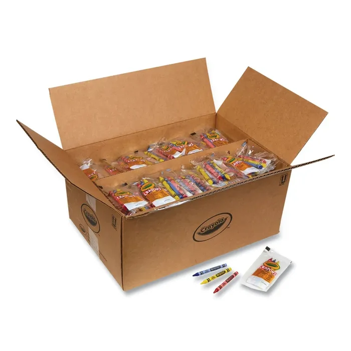 Crayola® Washable Crayons, Blue, Red, Yellow 3/Pack, 360 Packs/Carton
