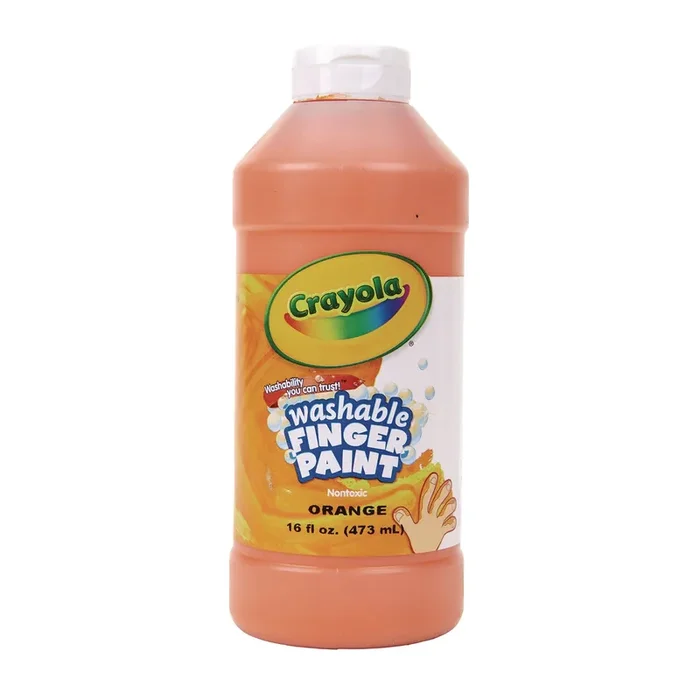 Crayola® Washable Fingerpaint, Orange, 16 Oz Bottle