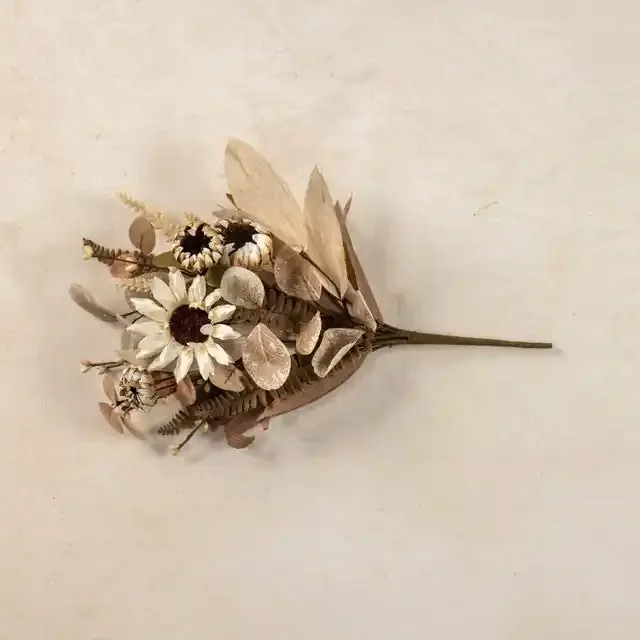Cream Sunflower & Wheat Bush