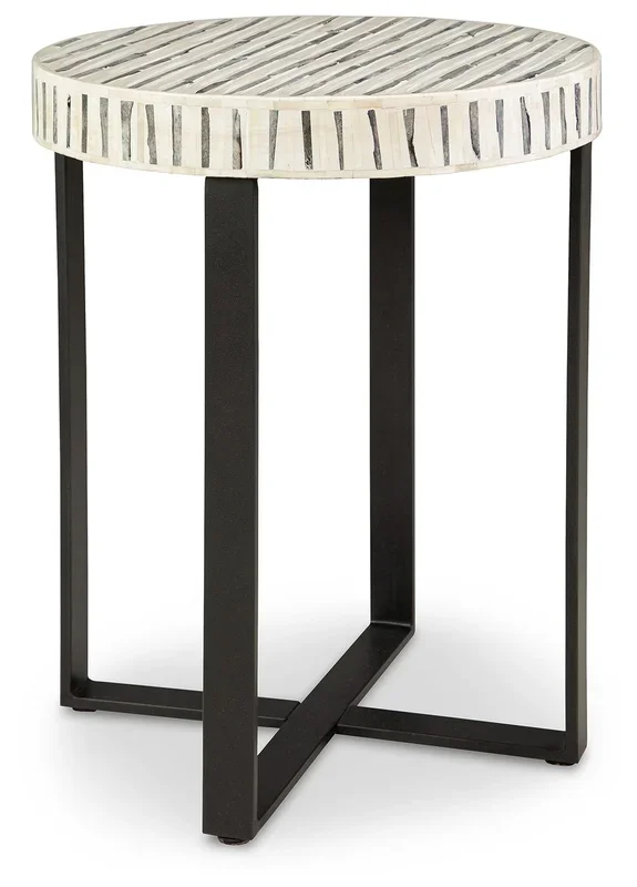 Crewridge – Accent Table – Black / Cream