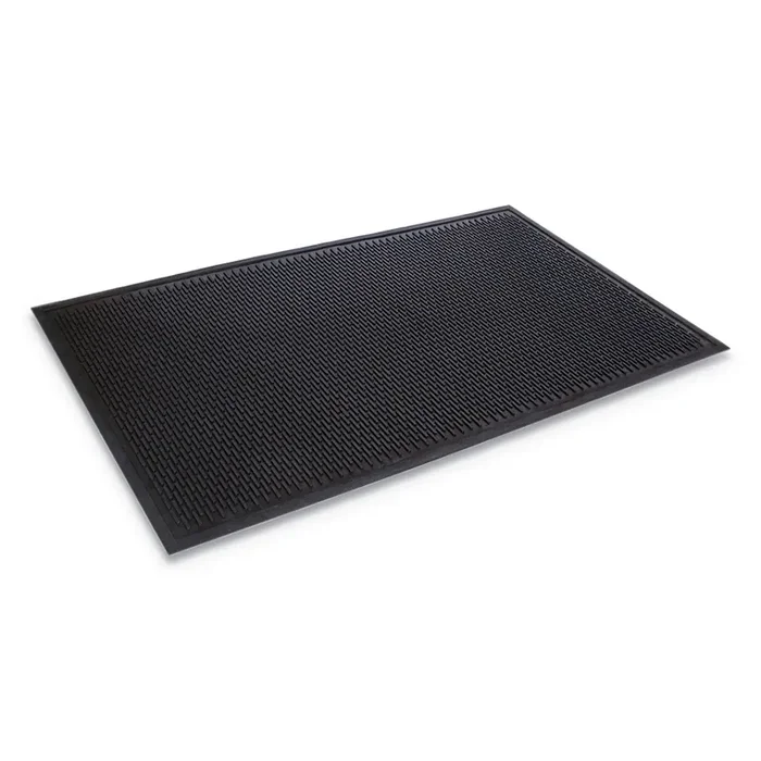 Crown Crown-Tred Indoor/Outdoor Scraper Mat, Rubber, 35.5 x 59.5, Black