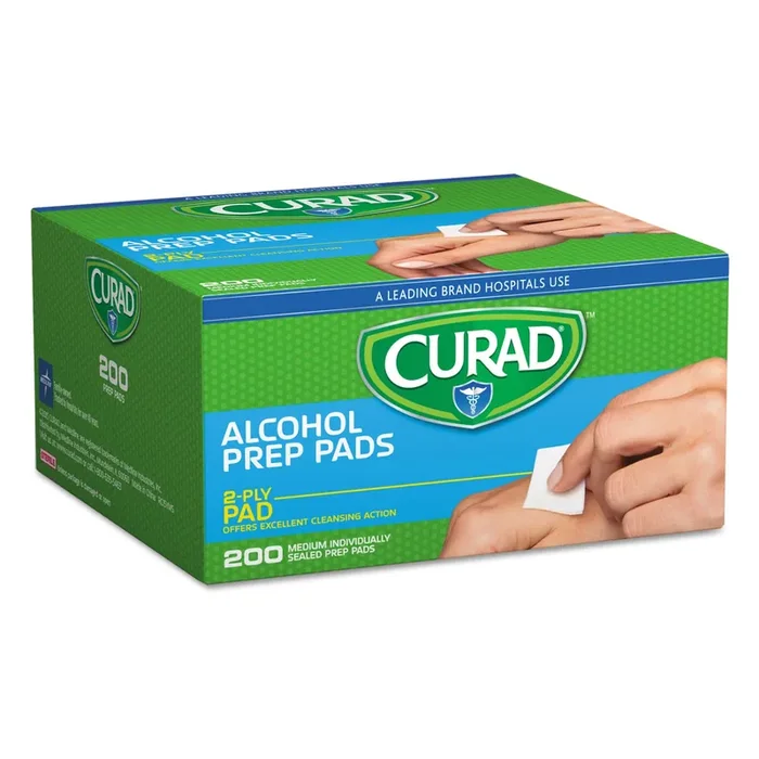 Curad® Alcohol Swabs, 1 X 1, 200/box