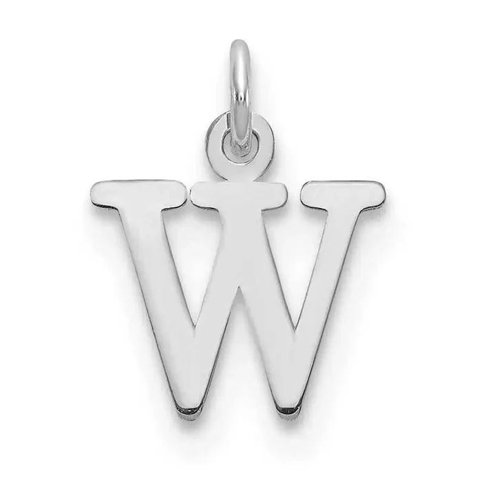 Cutout Letter W Initial Pendant 14k White Gold XNA1160W/W