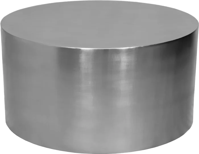 Cylinder Brushed Chrome Coffee Table
