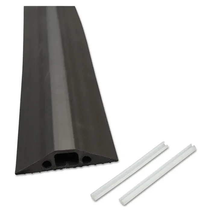 D-Line® Medium-Duty Floor Cable Cover, 2.75 X 0.5 X 6 Ft, Black