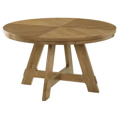 Danvers Round 54-inch Wood Dining Table Brown Oak / CS-109150