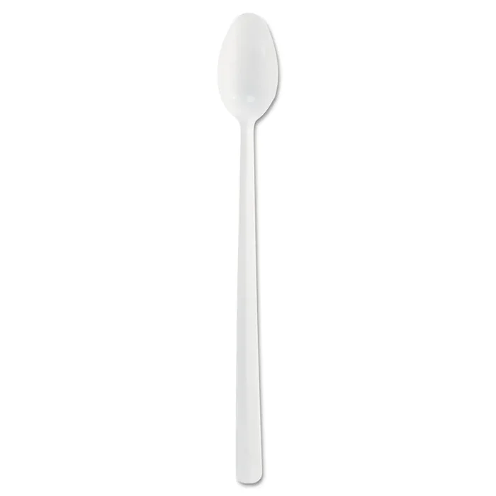 Dart® Bonus Polypropylene Utensils, Soda Spoon, Plastic, 8″, White, 1,000/Carton