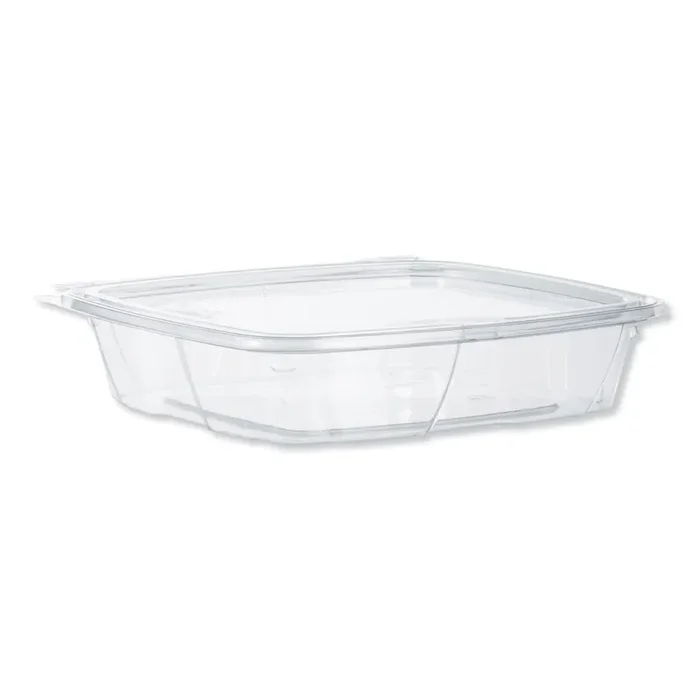 Dart® ClearPac SafeSeal Tamper-Resistant/Evident Containers, Flat Lid, 35 oz, Clear, Plastic, 100/Bag, 2 Bags/Carton