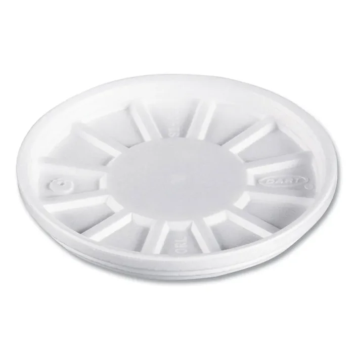 Dart® Vented Foam Lids, Fits 6 oz to 32 oz Hot Cups, White, 50/Pack, 10 Packs/Carton