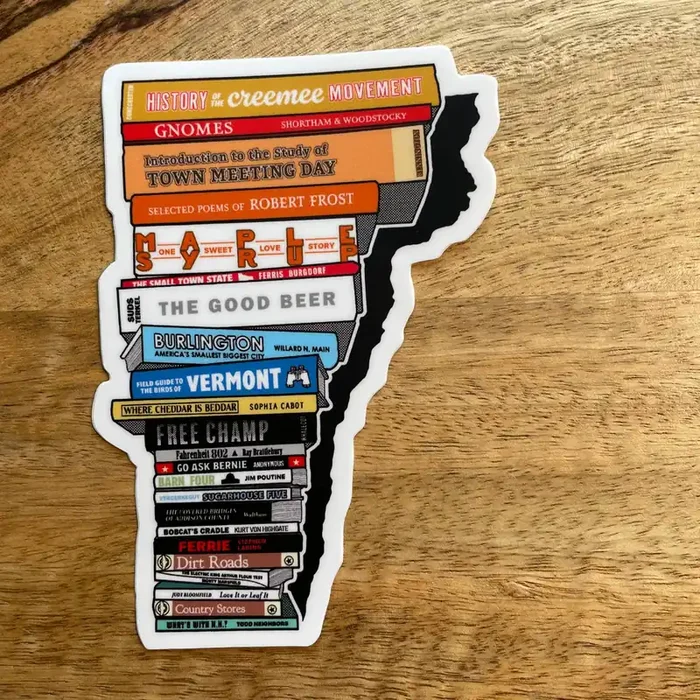Decal – Vermont Book Stack – Colossal Sanders