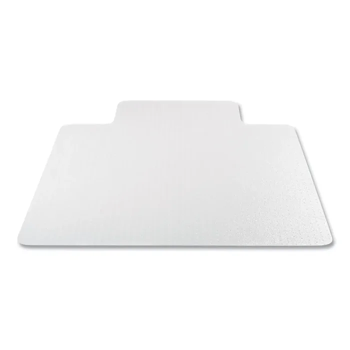 deflecto® Antimicrobial Chair Mat, Medium Pile Carpet, 53 X 45, Lipped, Clear