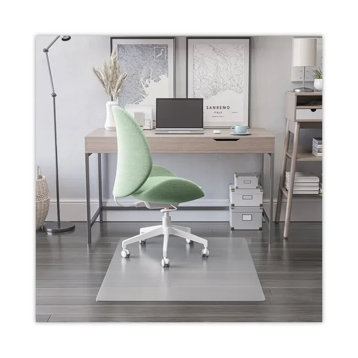 deflecto® Antimicrobial Chair Mat, Rectangular, 45 X 53, Clear