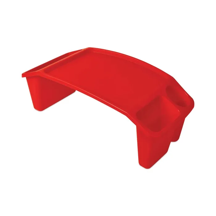 deflecto® Antimicrobial Lap Desk, Rectangular, 23.35w x 12d x 8.53h, Red