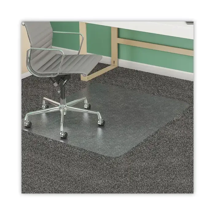 deflecto® Supermat Frequent Use Chair Mat For Medium Pile Carpet, 36 X 48, Rectangular, Clear