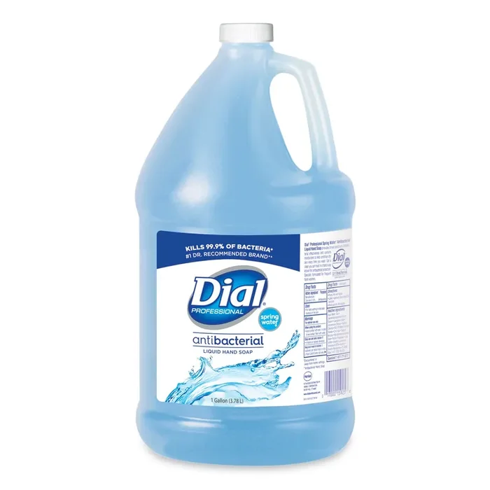 Dial® Professional Antibacterial Liquid Hand Soap, Spring Water Scent, 1 gal