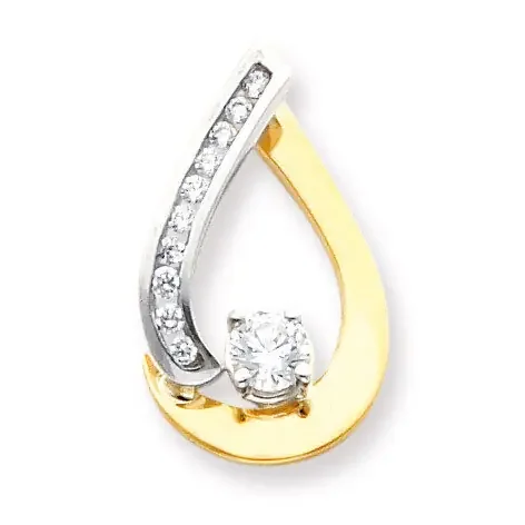 Diamond slide 14k Two-Tone Gold XS895A