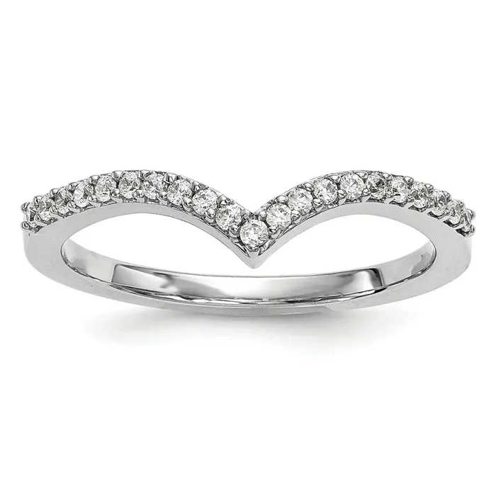Diamond V Ring 14k White Gold Y13740WA