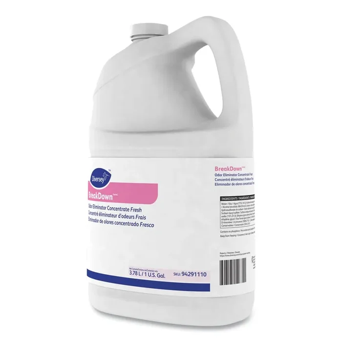 Diversey™ Breakdown Odor Eliminator, Fresh Scent, Liquid, 1 Gal Bottle