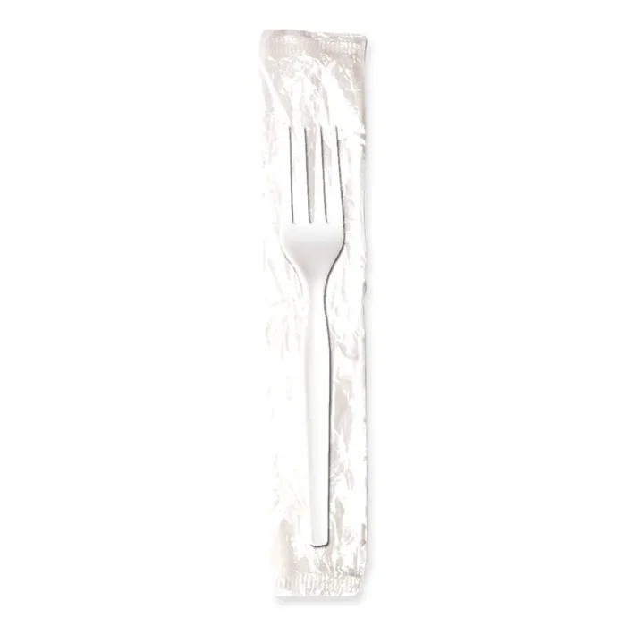 Dixie® Mediumweight Polypropylene Cutlery, Fork, Plastic, White, 1,000/Carton