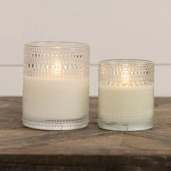 DOTTED GLASS 3D FLAME CANDLE