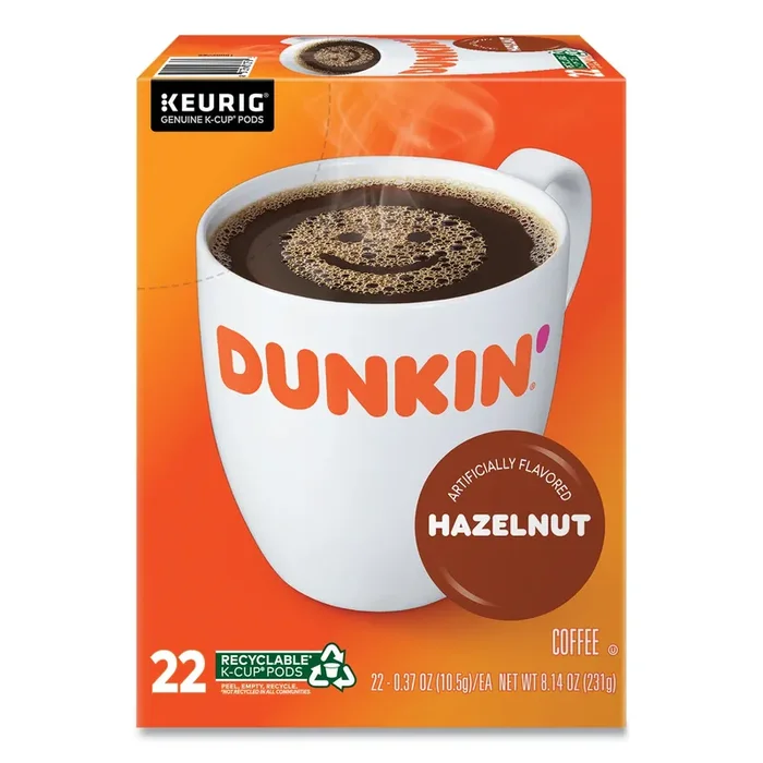 Dunkin‘® K-Cup Pods, Hazelnut, 22/box