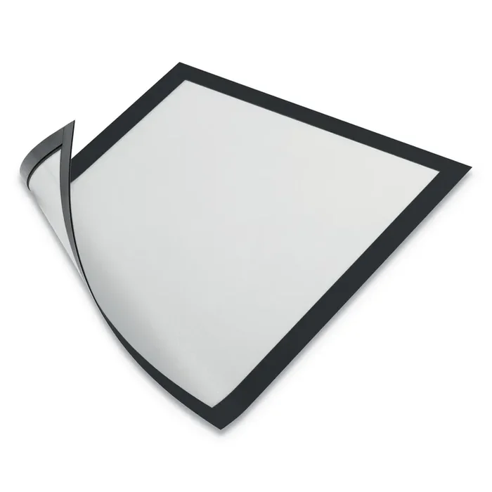 Durable® Duraframe Magnetic Sign Holder, 8.5 X 11, Black Frame, 2/pack