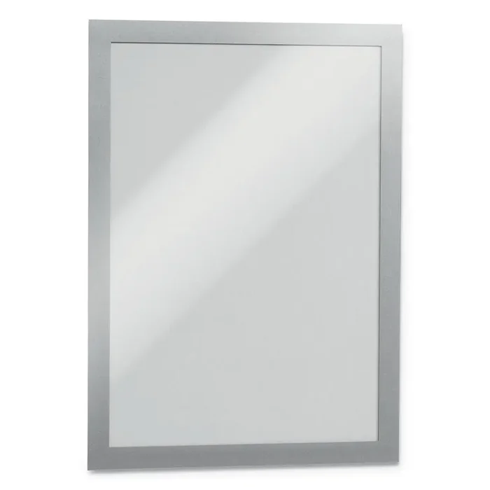 Durable® DURAFRAME Sign Holder, 8.5 x 11, Silver Frame, 2/Pack
