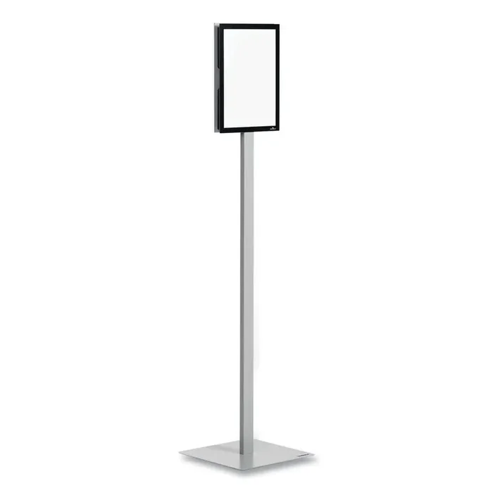 Durable® Info Stand Basic Floor Stand, 51.57″ Tall, Black Stand, 8.5 x 11 Face