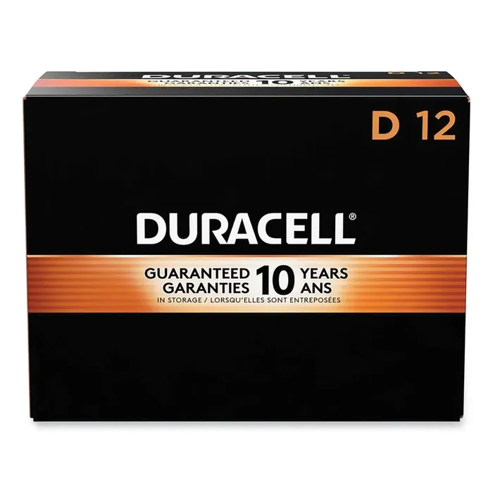 Duracell® Coppertop Alkaline D Batteries, 12/box