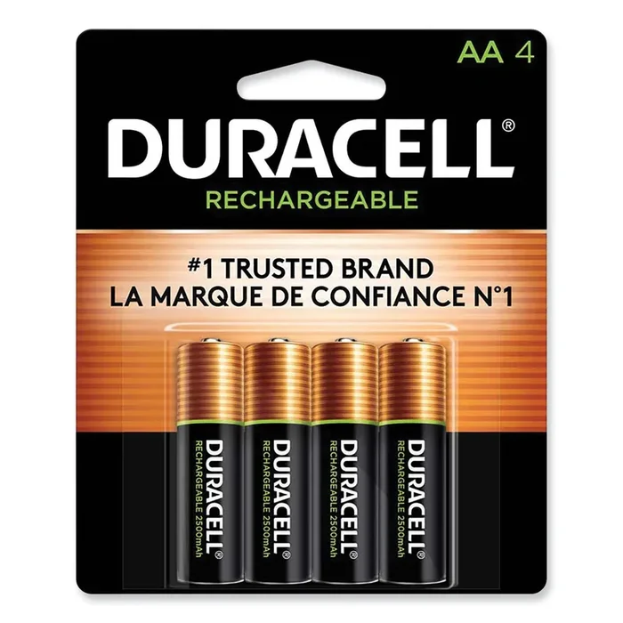 Duracell® Rechargeable Staycharged Nimh Batteries, Aa, 4/pack