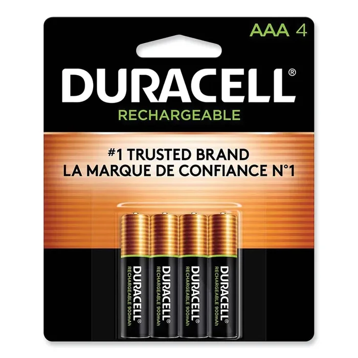 Duracell® Rechargeable Staycharged Nimh Batteries, Aaa, 4/pack