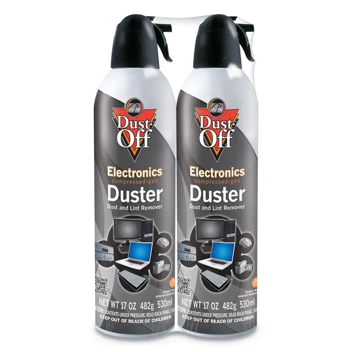Dust-Off® Disposable Compressed Air Duster, 17 Oz Can, 2/pack