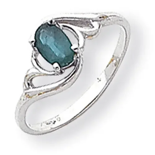 Emerald Ring 14k White Gold Y2094E