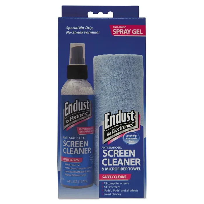 Endust® for Electronics LCD/Plasma Cleaning Gel Spray, 6 oz, Pump Spray Bottle with Microfiber Cloth